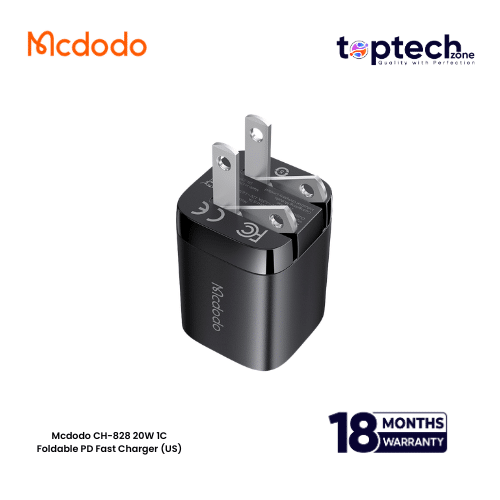 Mcdodo-1.png Mcdodo CH-828 20W 1C Foldable PD Fast Charger (US) - Image 1