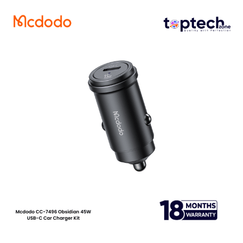 Mcdodo-2026-10-17T123032.674.png Mcdodo CC-7496 Obsidian 45W USB-C Car Charger Kit - Image 1