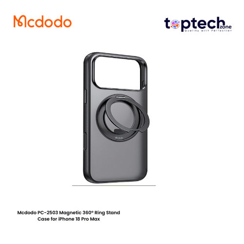 Mcdodo-2026-10-20T120255.619.png Mcdodo PC-2503 Magnetic 360° Ring Stand Case for iPhone 18 Pro Max - Image 1