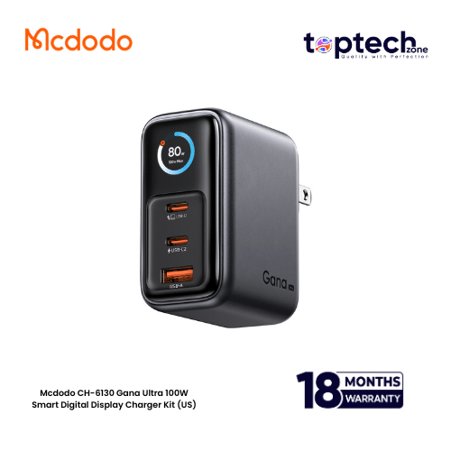 Mcdodo-34.png Mcdodo CH-6130 Gana Ultra 100W Smart Digital Display Charger Kit (US) - Image 1