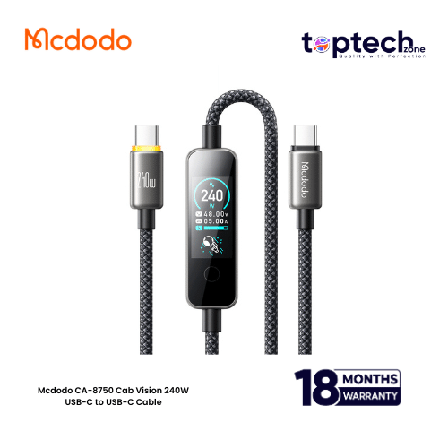 Mcdodo-96.png Mcdodo CA-8750 Cab Vision 240W USB-C to USB-C Cable - Image 1